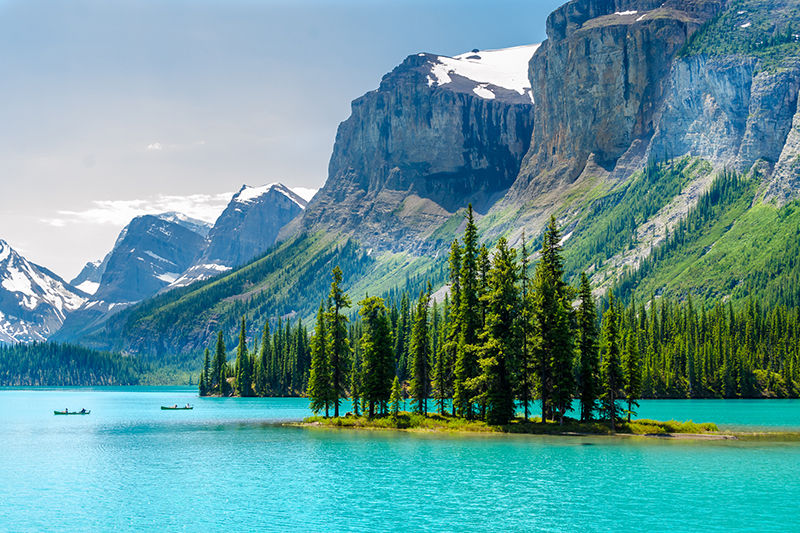 Rocky Mountains and Scenic Lake